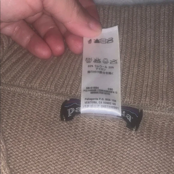 Gently Loved Patagonia 1/4 Zip Sweater Rare Forage Lambswool Blend Sweater